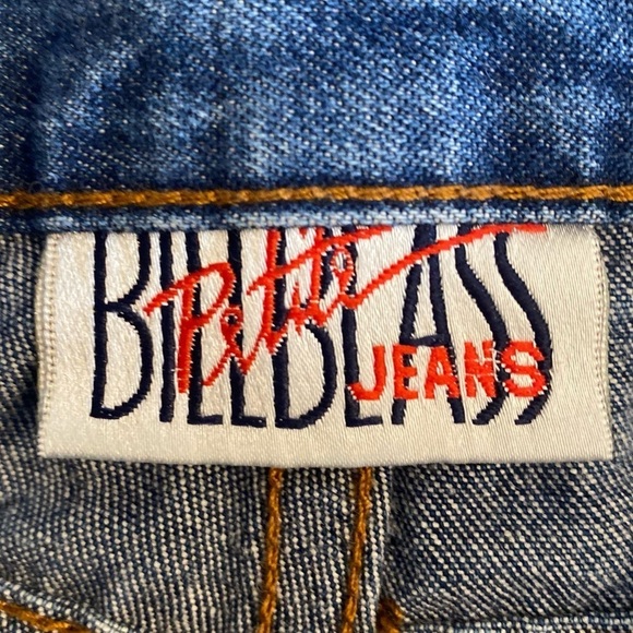 Bill Blass Vintage Floral Embroidered High Rise Blue Jean Sz 12P - Picture 15 of 16